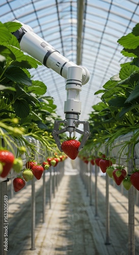 Robotic Strawberry Harvesting in Modern Greenhouse