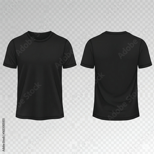 black t-shirt mockup