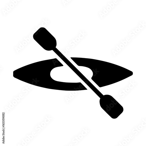 Canoe kayak icon with transparent background for water sport and outdoor adventure concept
