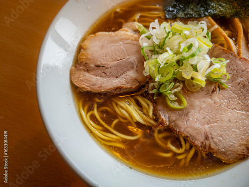 魚介醤油ラーメン　日本の料理　アップ