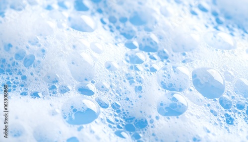 Close-up of soapy foam bubbles