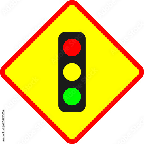 traffic light on white background