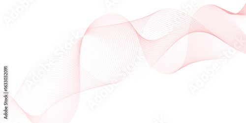 Abstract pink wavy lines Digital frequency track equalizer background. Curved wave smooth stripe seamless pattern. Wave lines created using blend tool. graphic design template banner business wave.