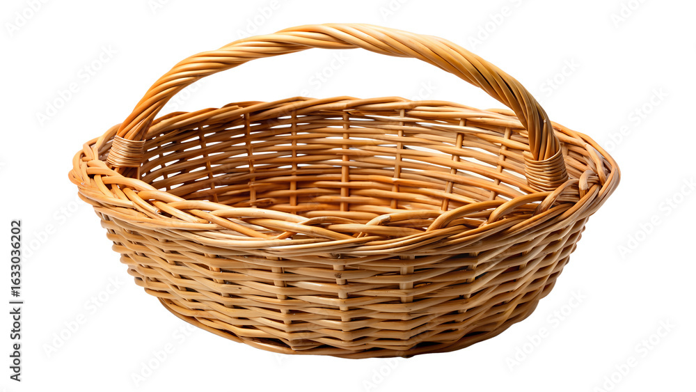 Obraz premium wicker basket isolated on white