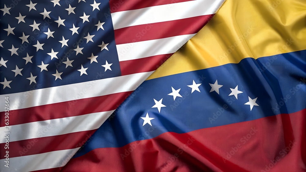 United states and venezuela flags intertwined isolated on transparent background United states and venezuela flags intertwined isolated on transparent background