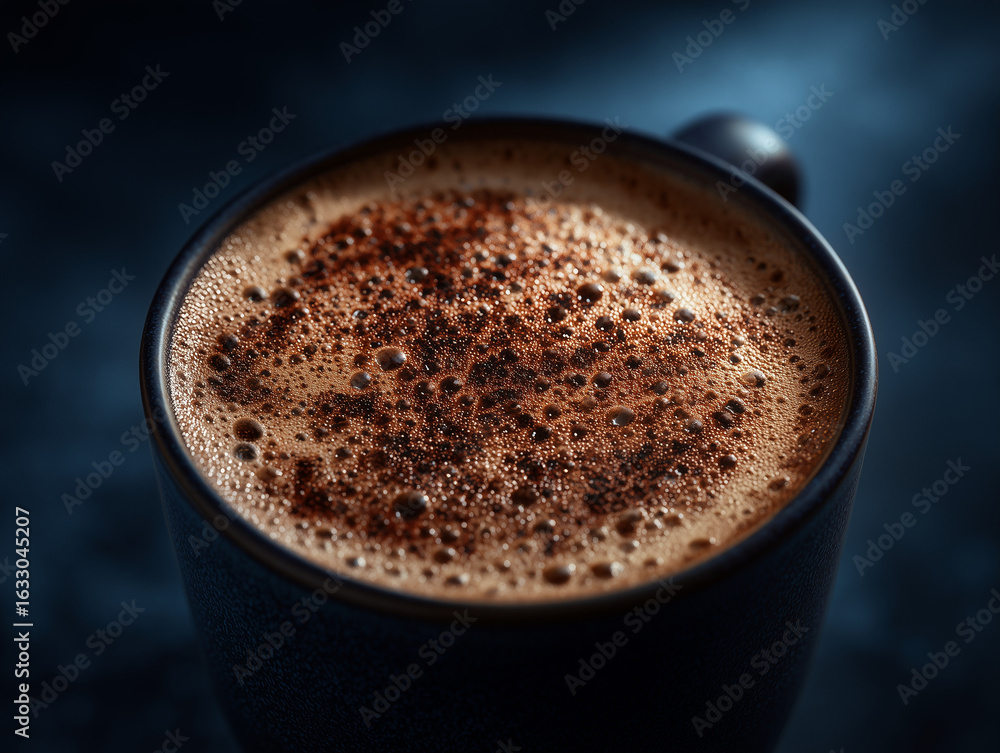 Obraz premium Coffee and Roasted Beans on a Dark, Moody Background