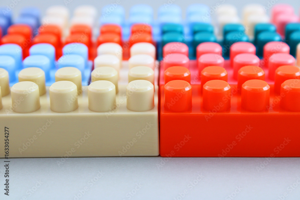 Naklejka premium Colorful plastic game pieces