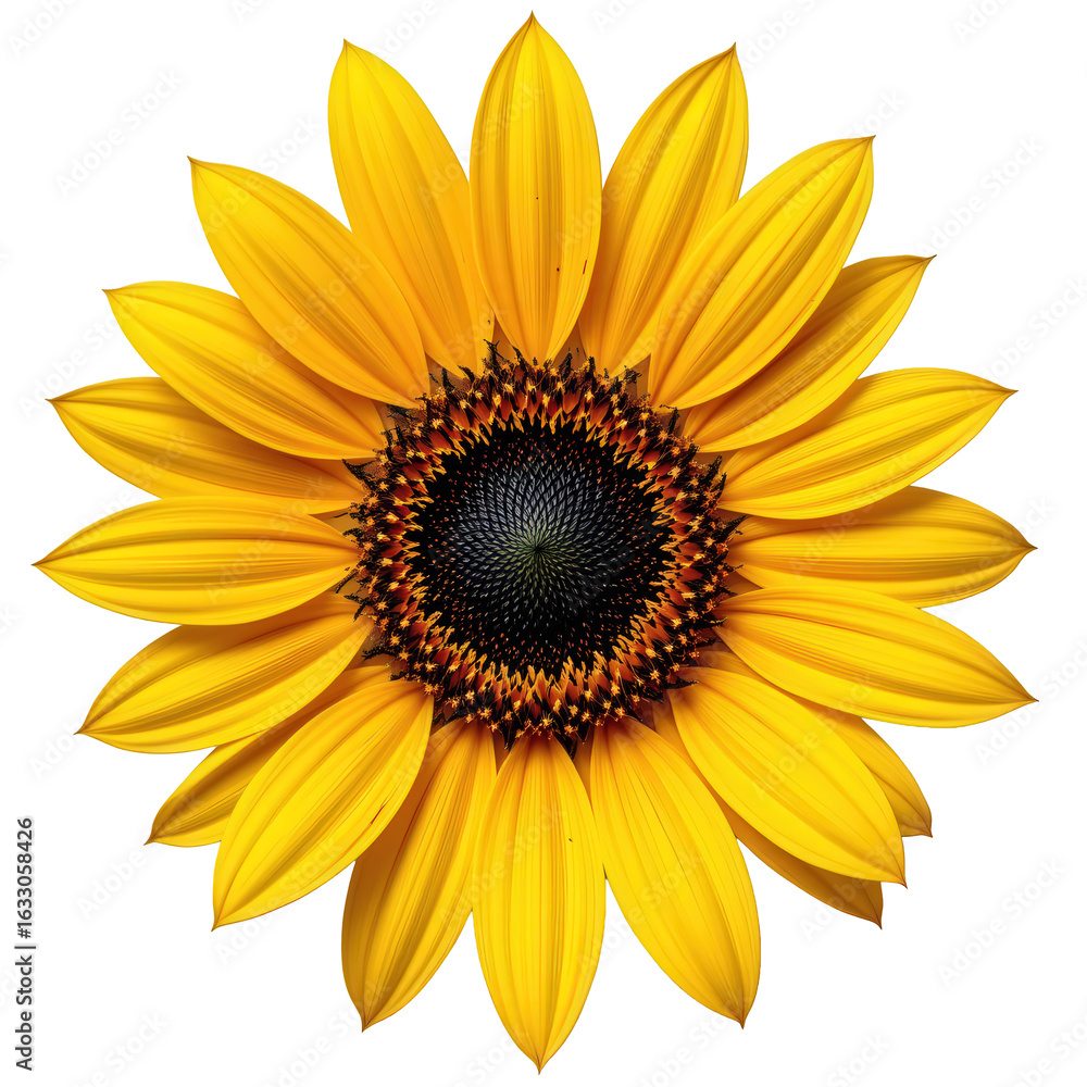 Fototapeta premium Bright and Vibrant Sunflower with Petals in Shade of Yellow