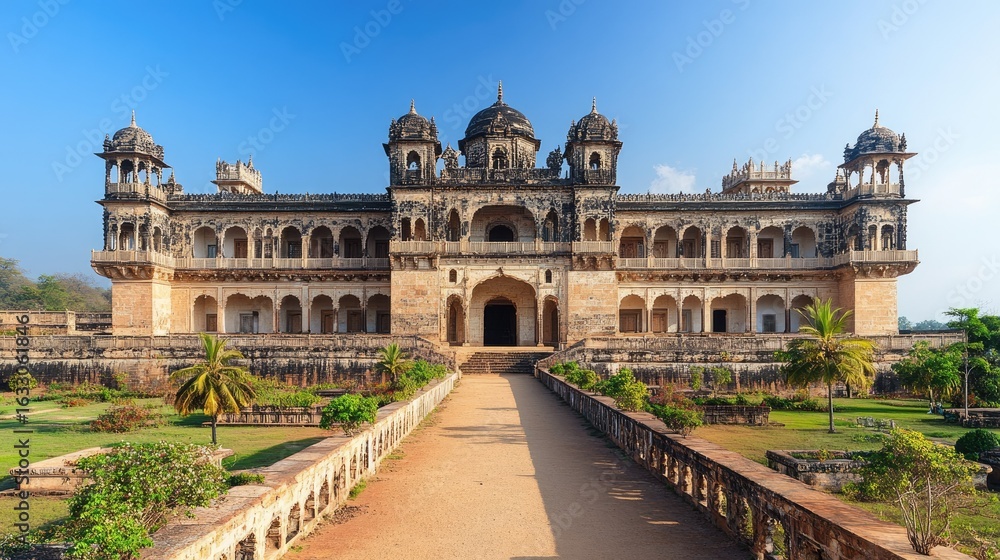 Majestic Jahaz Mahal Palace in Mandu, India Majestic Jahaz Mahal Palace in Mandu, India