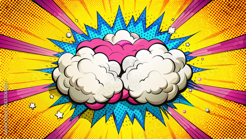 Pop Art Comic Explosion Clouds – Cartoon Blast Burst Effects