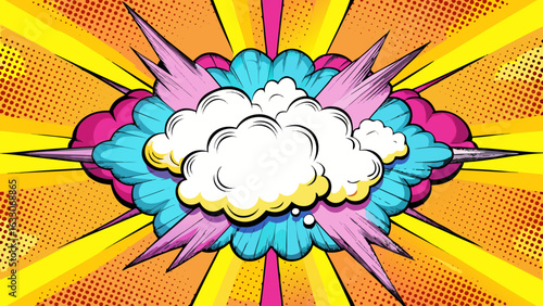 Pop Art Comic Explosion Clouds – Cartoon Blast Burst Effects