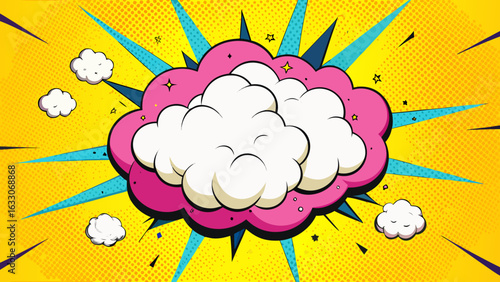 Pop Art Comic Explosion Clouds – Cartoon Blast Burst Effects