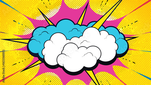 Pop Art Comic Explosion Clouds – Cartoon Blast Burst Effects
