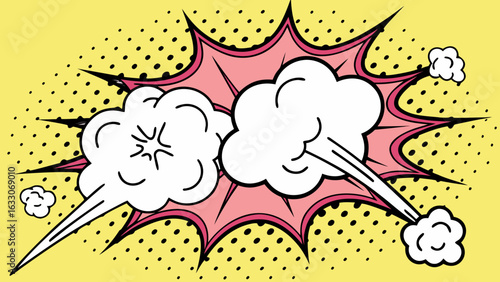 Pop Art Comic Explosion Clouds – Cartoon Blast Burst Effects
