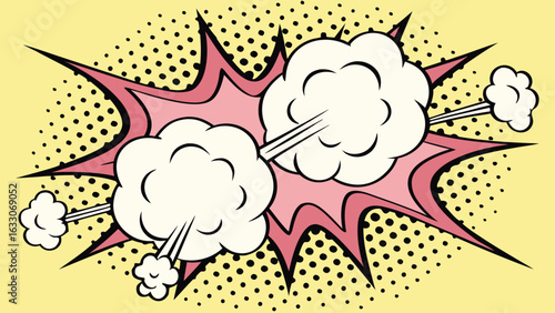 Pop Art Comic Explosion Clouds – Cartoon Blast Burst Effects