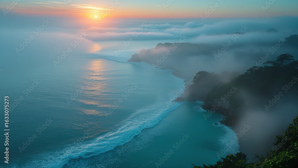 Fototapeta premium Ocean atmosphere illustration