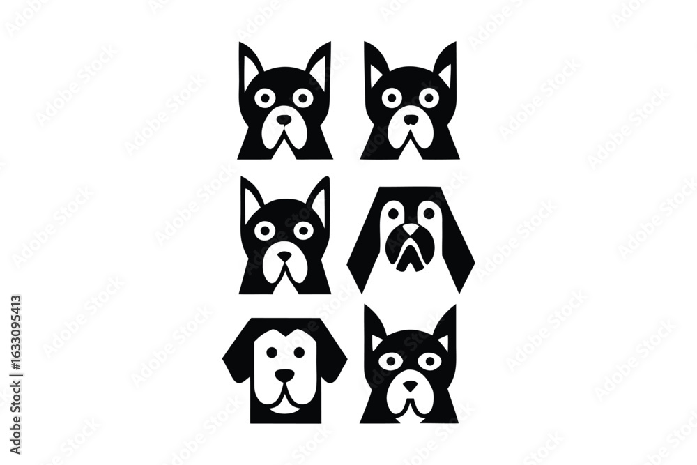 Fototapeta premium Dog Silhouette Clipart