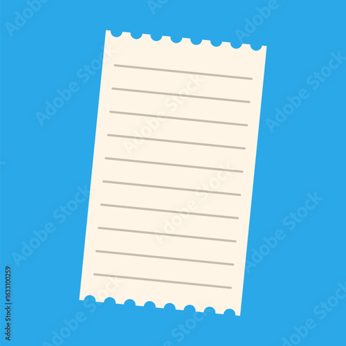 Lined paper note vector