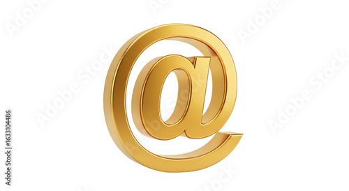 Wallpaper Mural Golden 3D Email Symbol for Web Communication and Technology Torontodigital.ca