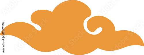 한국풍 장식용 전통 구름 일러스트