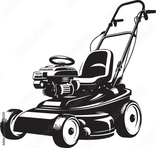 lawnmower vinyl ready vector illustration