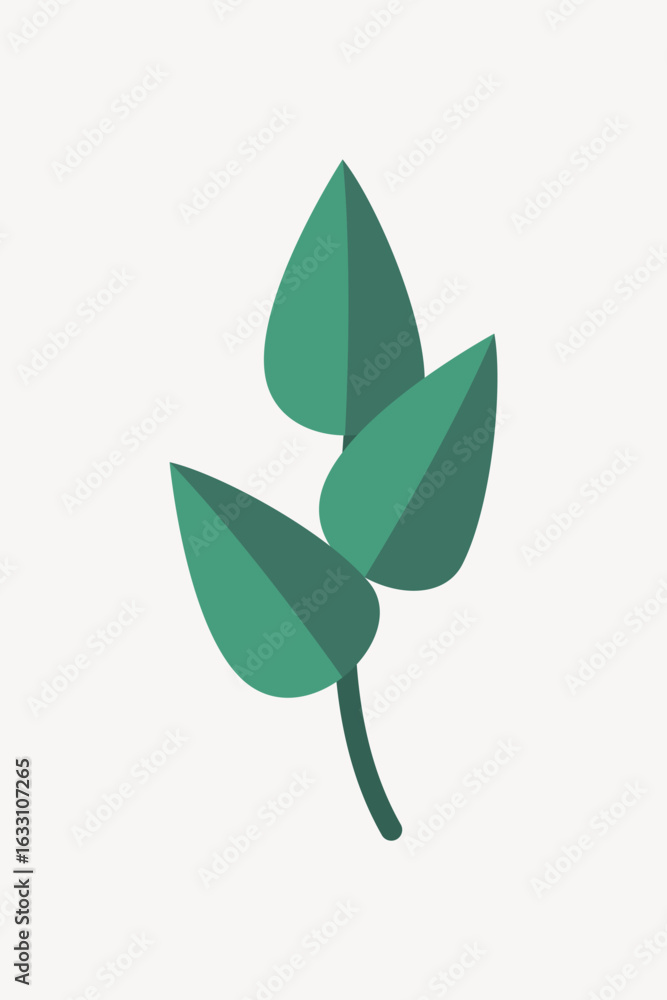 Fototapeta premium Cute Bay leaves, herb & cooking vector