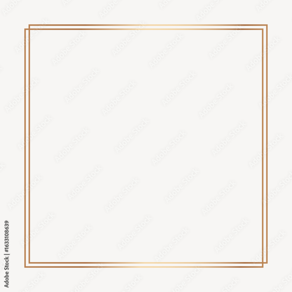 Obraz premium Square gold frame vector