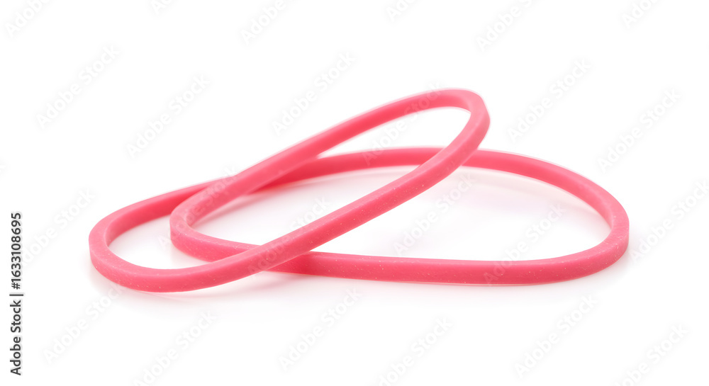 Naklejka premium Rubber Band Isolated on White Background 