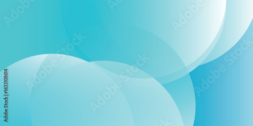 Abstract colorful banner background design with glowing translucent circles and a modern blue to cyan gradient. backgroun geometric banner pattern vector
