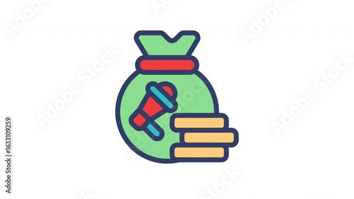 Money Bag Icon Animation