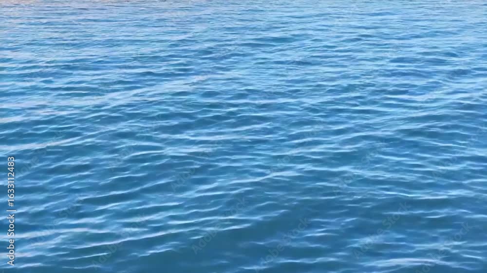 Calm Ocean Surface with Gentle Waves and Subtle Blue Tones in Video Calm Ocean Surface with Gentle Waves and Subtle Blue Tones in Video