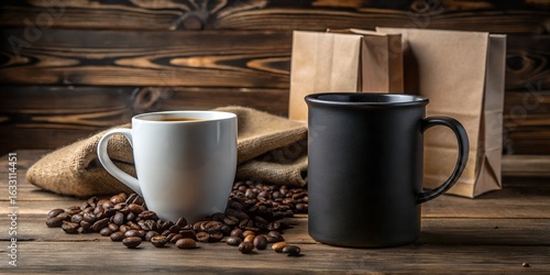 cup of coffee with beans