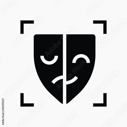 Bipolar flat icon, mental health vector