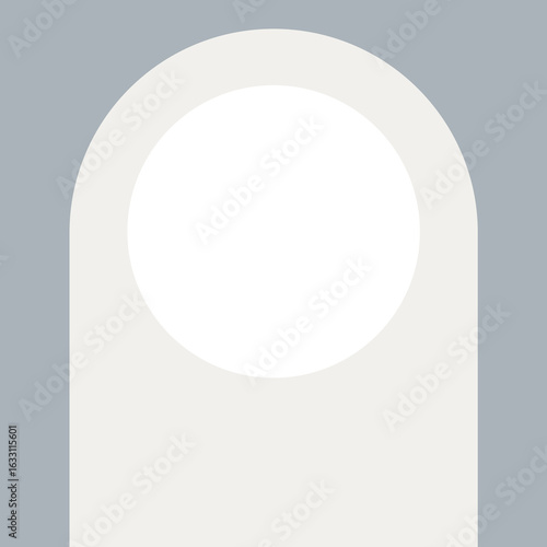 Gray circle frame vector