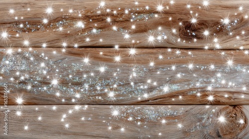 Wallpaper Mural Natural wooden plank texture with sparkling glitter and starburst light effects Torontodigital.ca