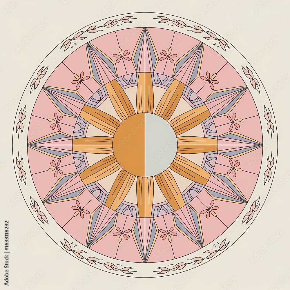 Obraz premium Sun and Moon Mandala