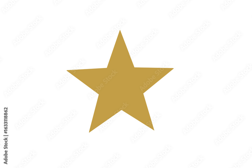 Fototapeta premium gold star isolated on white