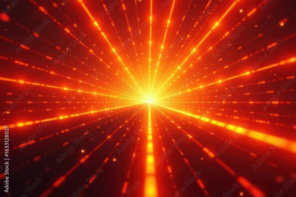 Naklejka premium Abstract orange radial lines, vibrant energy background, abstract background, glow, geometric