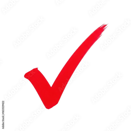 Free Download Bright red check mark symbol isolated on transparent background - GFXLoad