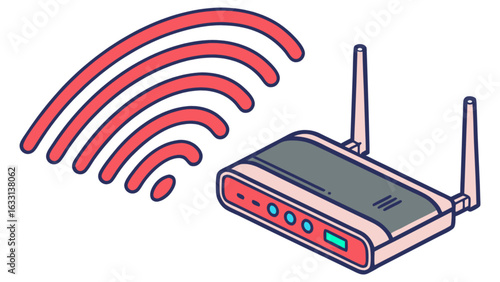 Wireless router wifi signal internet connection network technology broadband communication device access point