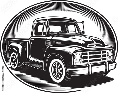 old truck vector