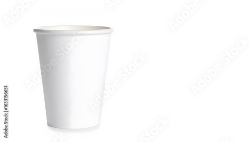Wallpaper Mural Plain white disposable paper cup with smooth surface and simple design suitable for beverages and hot drinks in retail or cate environments Torontodigital.ca