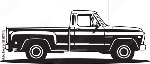 old truck on the road