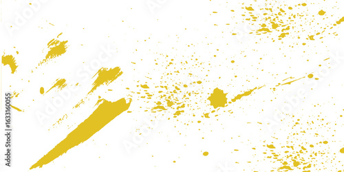 Yellow Grunge Sport Background with Paint Streaks, Modern gold paint splatter on white background – abstract artistic texture for luxury, fashion, or creative design projects