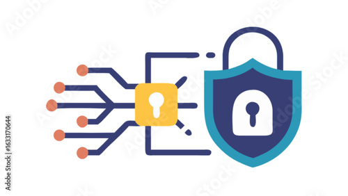Cybersecurity network protection with lock and shield for data privacy and security information technology