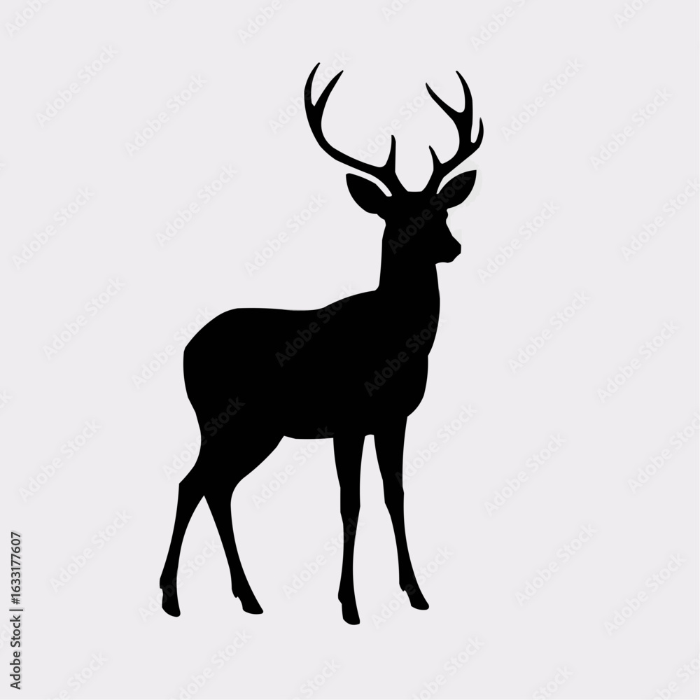 Obraz premium deer silhouette vector