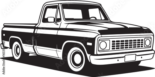old truck isolated