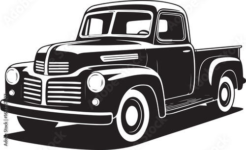 old truck isolated on white