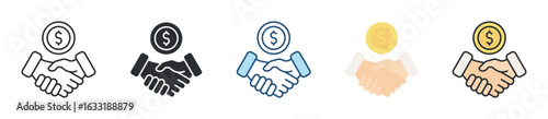 Acquisition Icon Set Multiple Style Collection