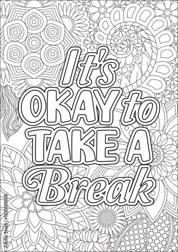 Coloring Page For Adult Positive Mindset Self Love Color Therapy